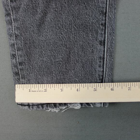 Abercrombie Fitch Jeans Mens 28x32 Black Distressed 90s Vintage Stretch Pants - Picture 8 of 9